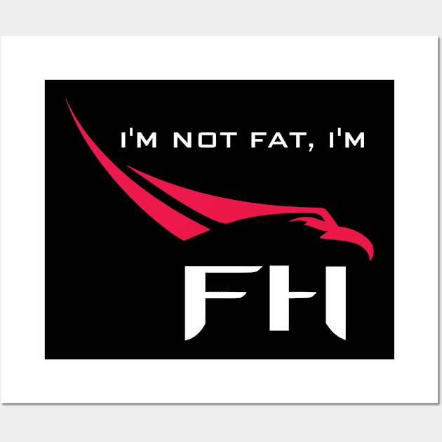 I'm not fat, I'm Falcon Heavy SpaceX Humor Wall Art by jutulen